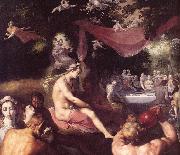 CORNELIS VAN HAARLEM The Wedding of Peleus and Thetis (detail) dfg Sweden oil painting reproduction
